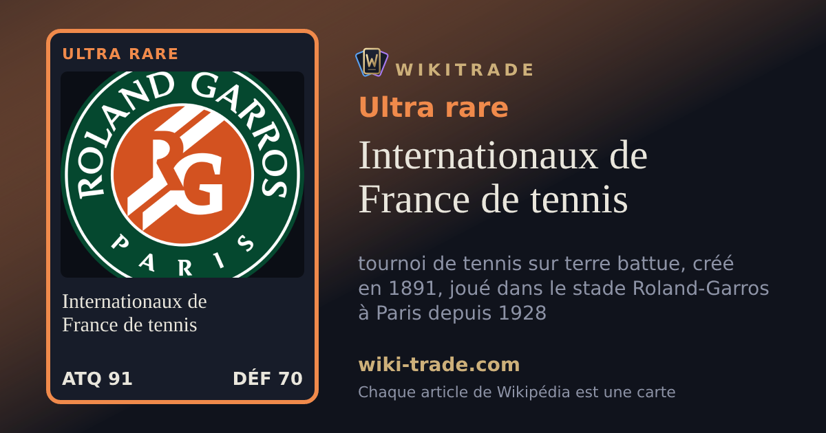 Internationaux de France de tennis — carte Ultra rare
