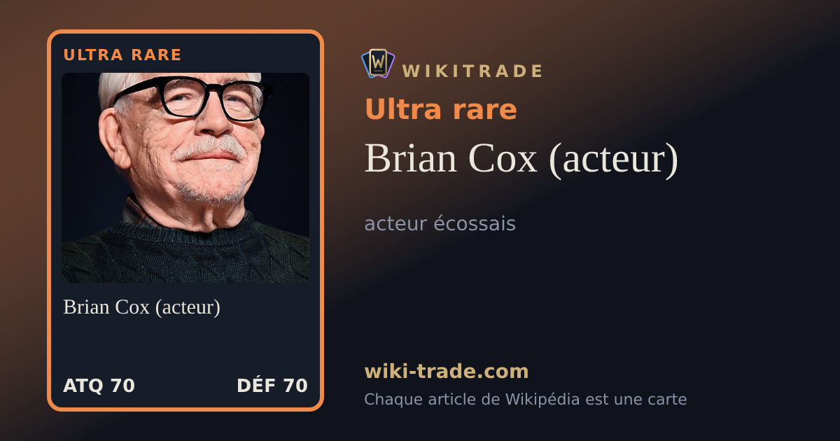 Brian Cox (acteur) — carte Ultra rare