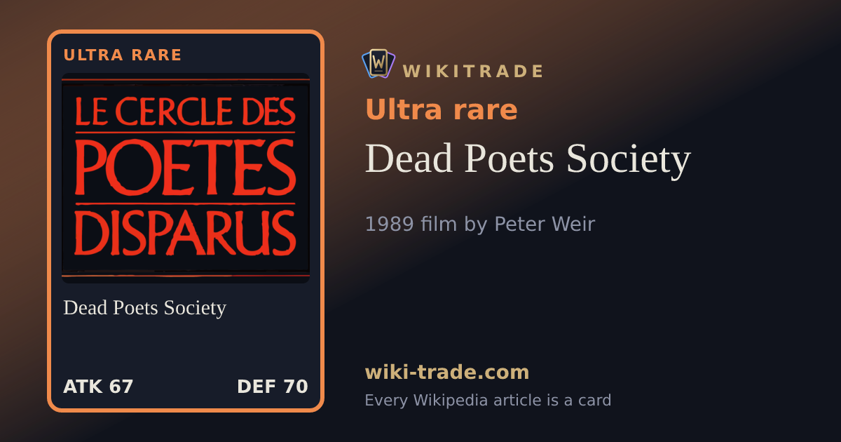 Dead Poets Society — Ultra rare card