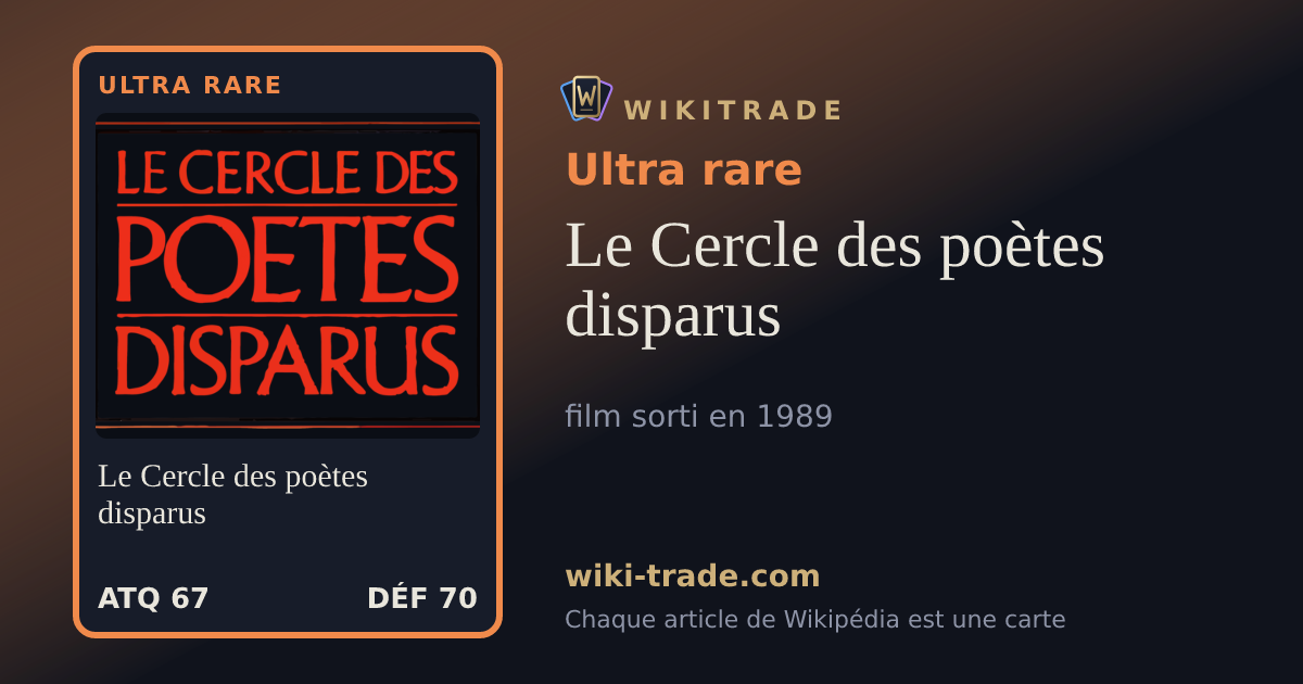 Le Cercle des poètes disparus — carte Ultra rare