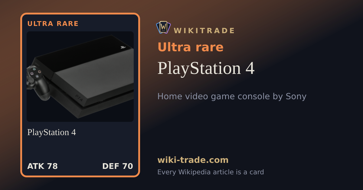 PlayStation 4 — Ultra rare card