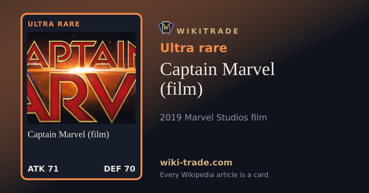 Captain Marvel (film) — Ultra rare card