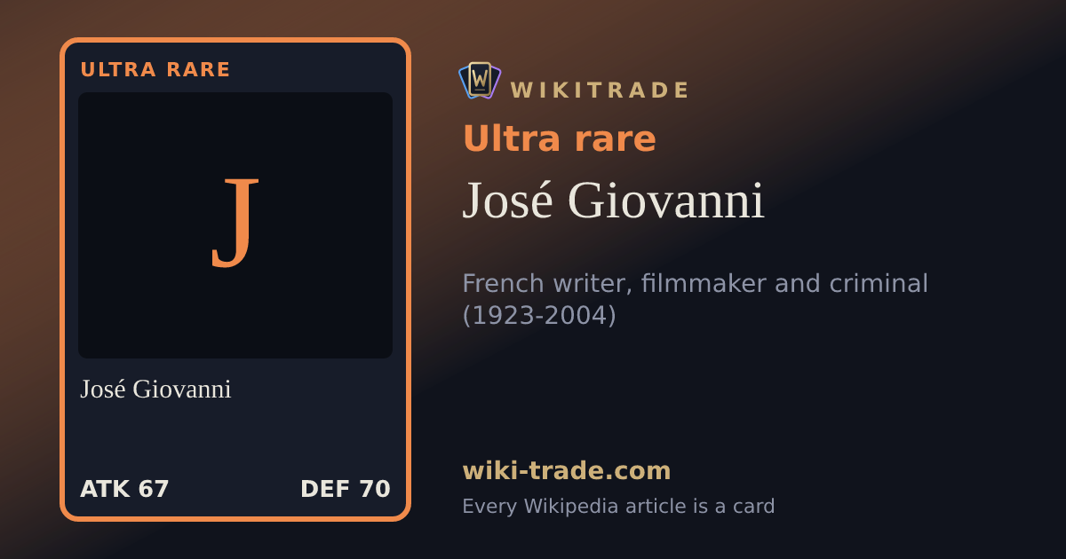 José Giovanni — Ultra rare card