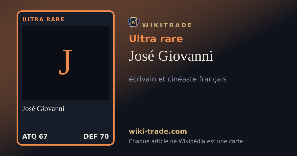 José Giovanni — carte Ultra rare