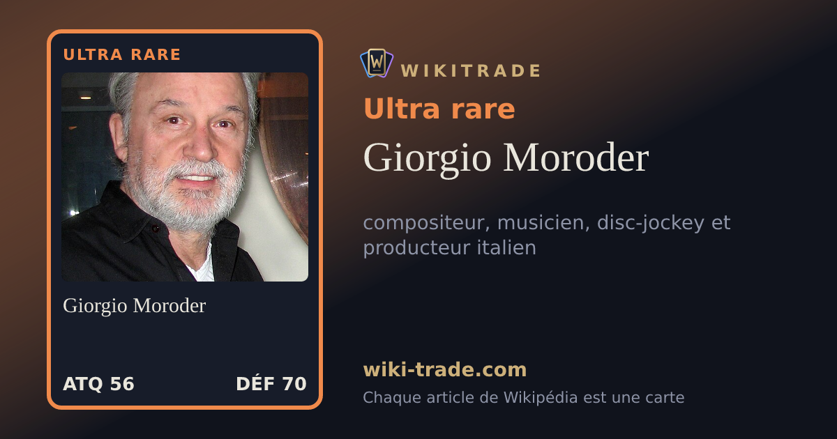 Giorgio Moroder — carte Ultra rare