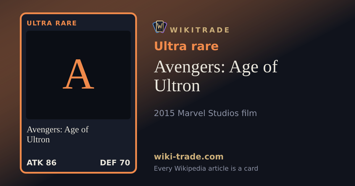 Avengers: Age of Ultron — Ultra rare card