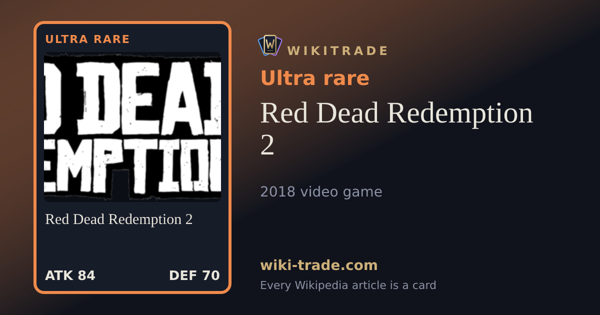 Red Dead Redemption 2 — Ultra rare card