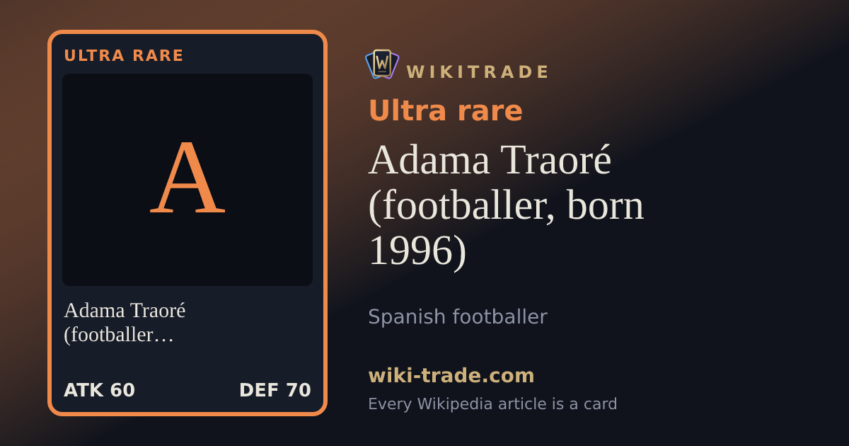Adama Traoré (footballer, born 1996) — Ultra rare card