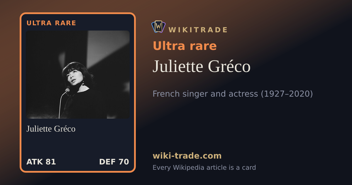 Juliette Gréco — Ultra rare card