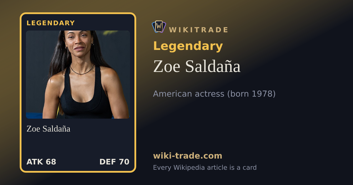 Zoe Saldaña — Legendary card
