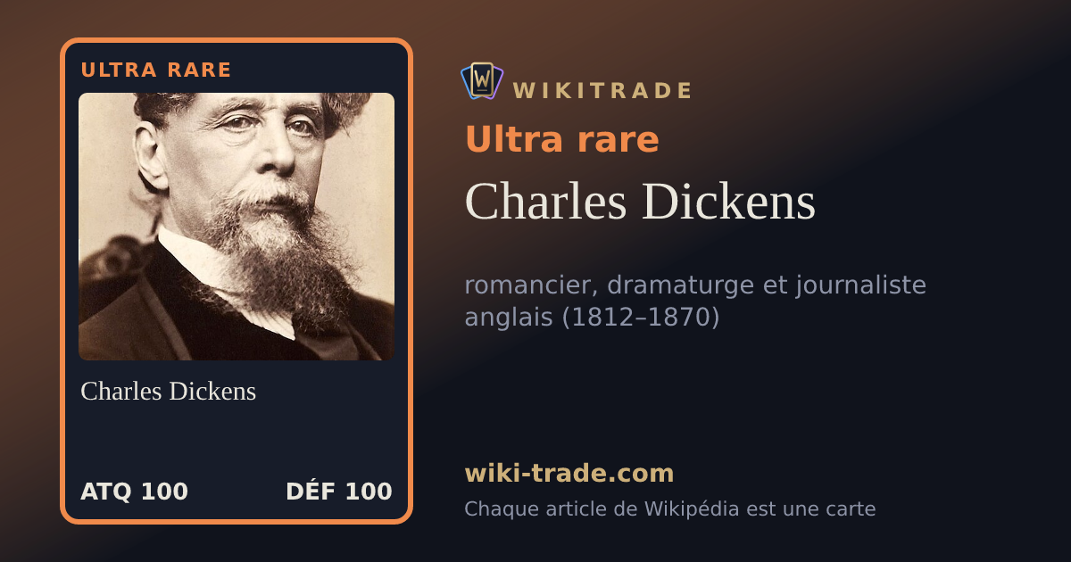 Charles Dickens — carte Ultra rare