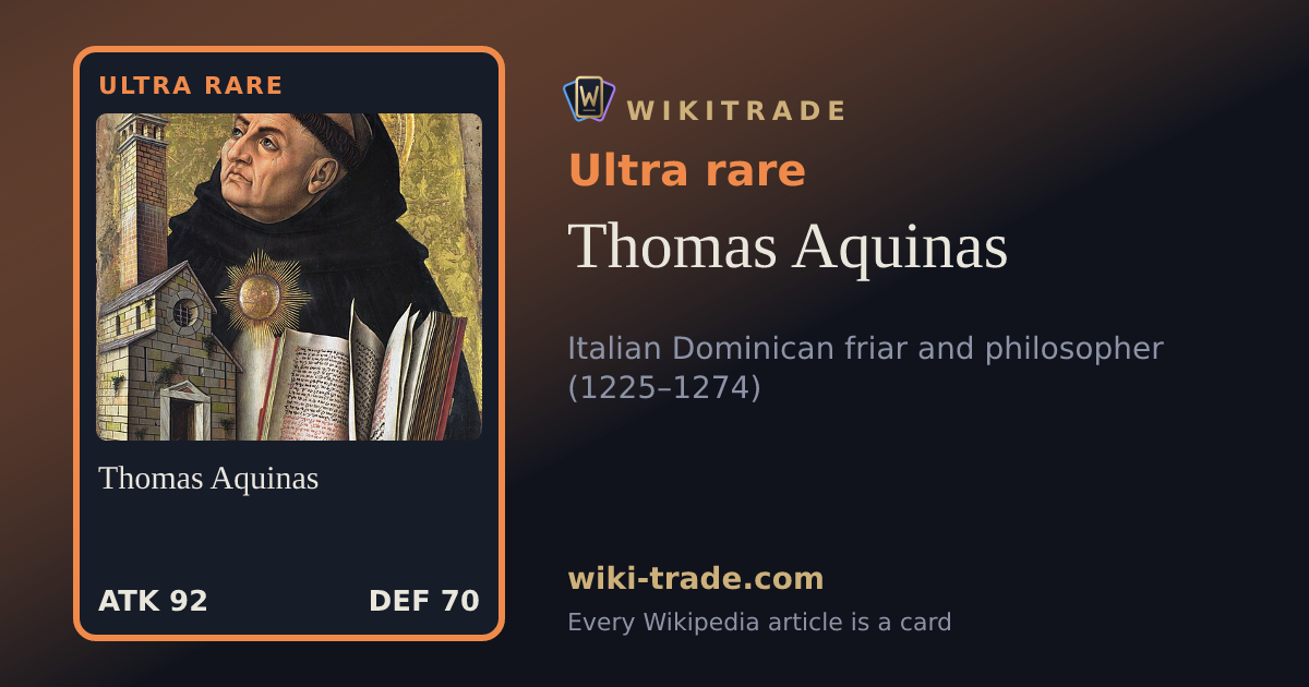 Thomas Aquinas — Ultra rare card