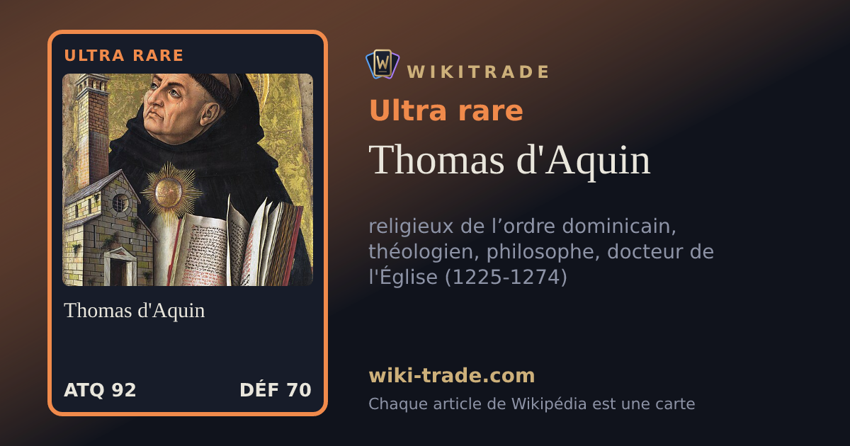Thomas d'Aquin — carte Ultra rare