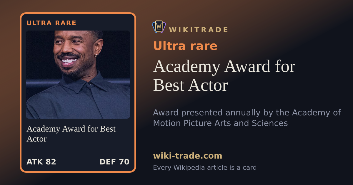 Academy Award for Best Actor — Ultra rare card