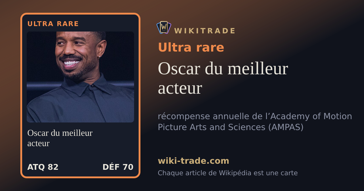 Oscar du meilleur acteur — carte Ultra rare