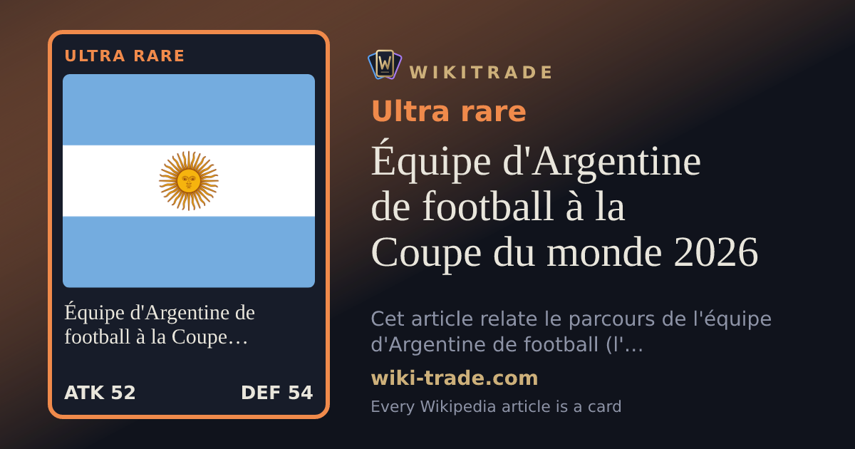 Équipe d'Argentine de football à la Coupe du monde 2026 — Ultra rare card