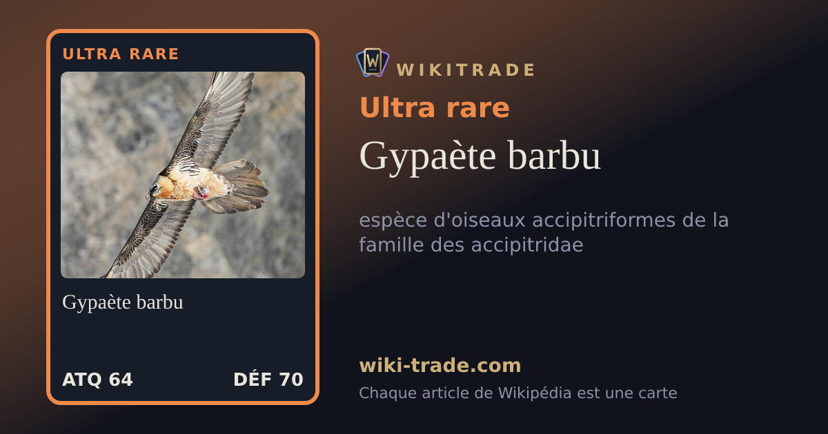 Gypaète barbu — carte Ultra rare