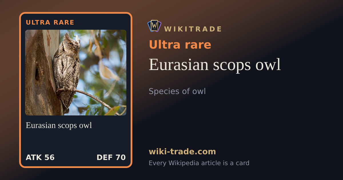 Eurasian scops owl — Ultra rare card
