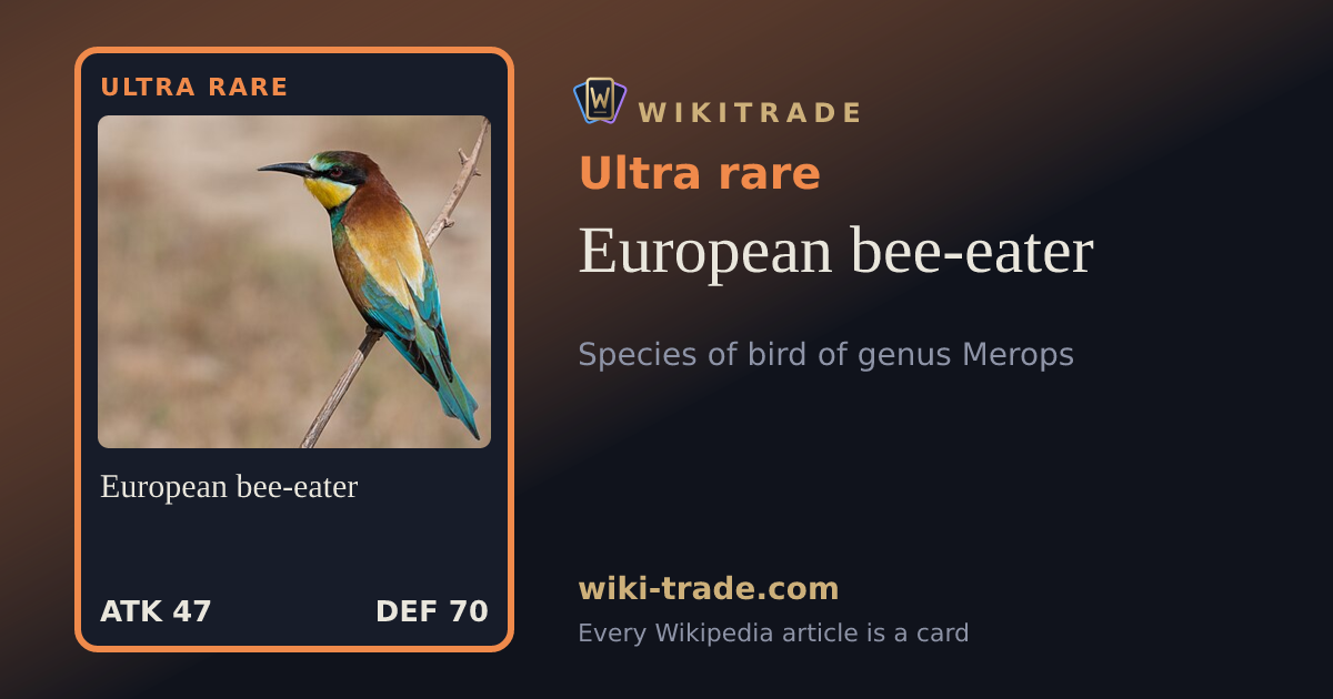 European bee-eater — Ultra rare card