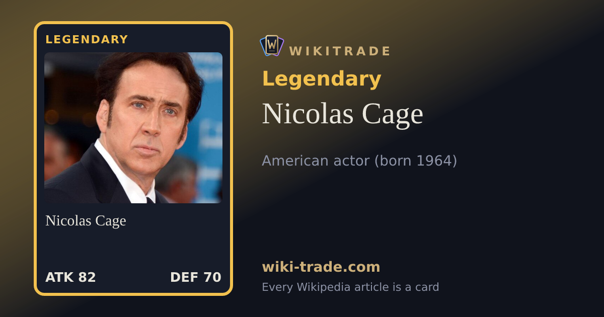 Nicolas Cage — Legendary card