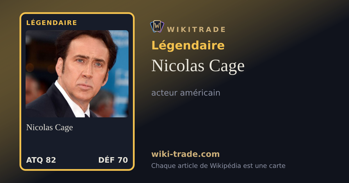 Nicolas Cage — carte Légendaire
