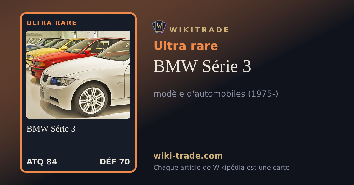 BMW Série 3 — carte Ultra rare