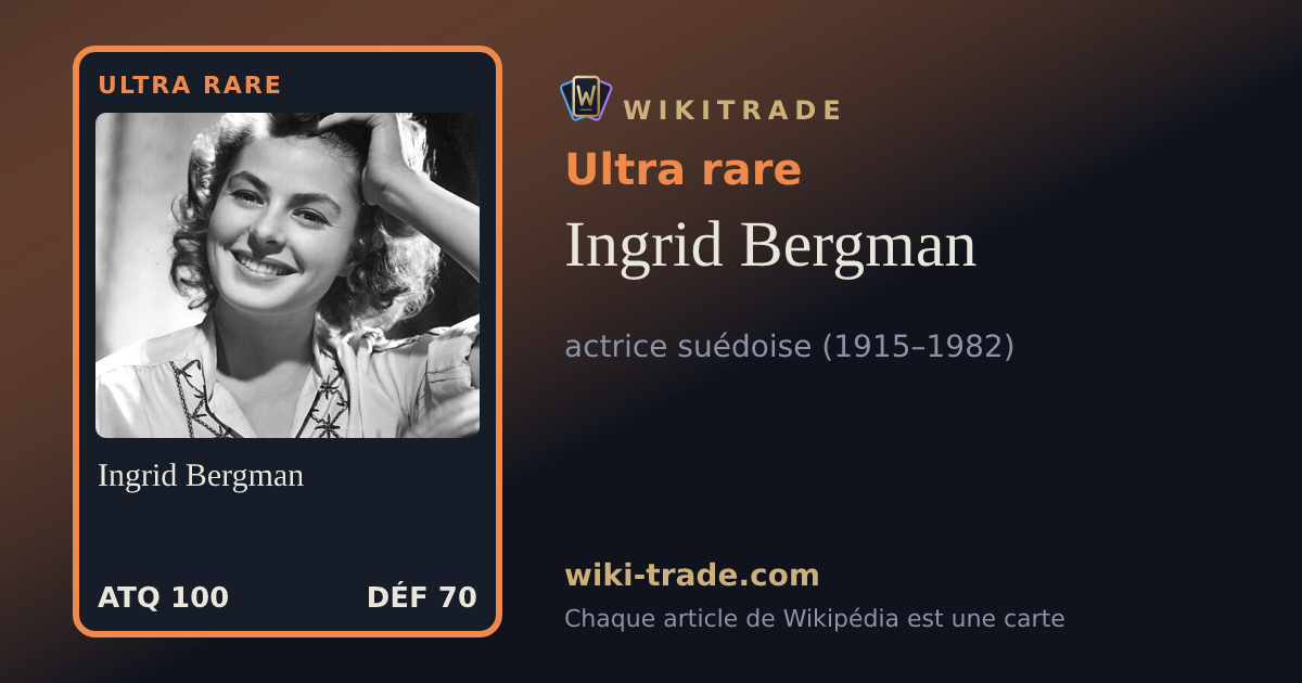 Ingrid Bergman — carte Ultra rare