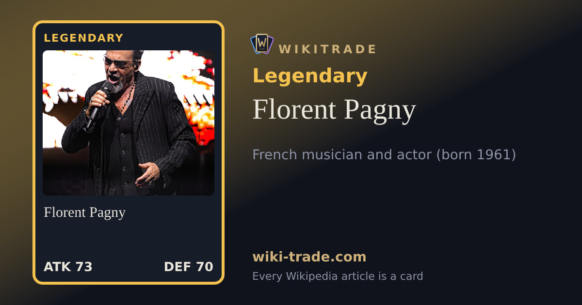 Florent Pagny — Legendary card