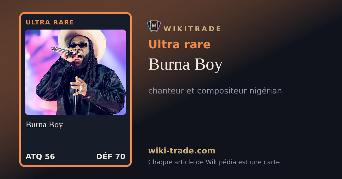 Burna Boy — carte Ultra rare