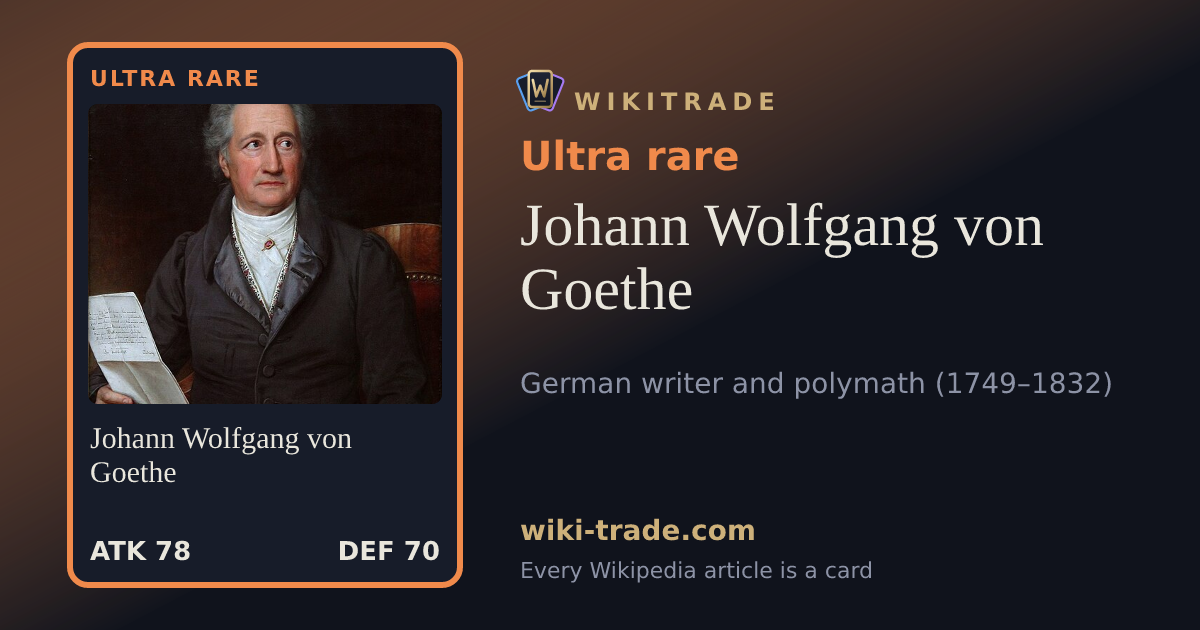 Johann Wolfgang von Goethe — Ultra rare card