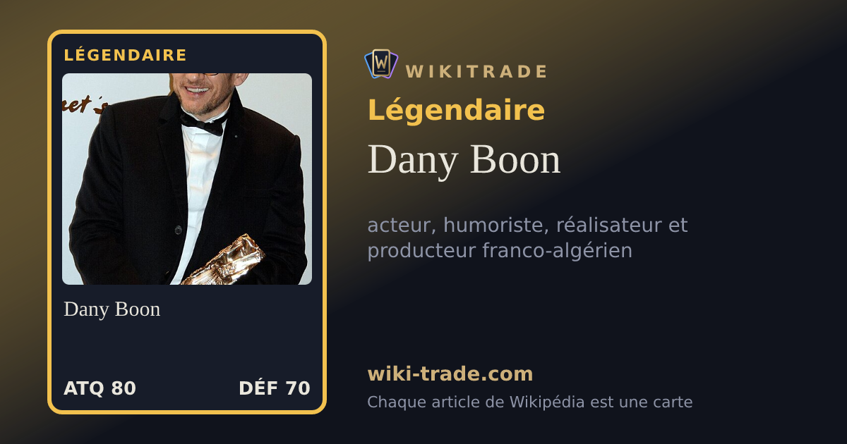Dany Boon — carte Légendaire