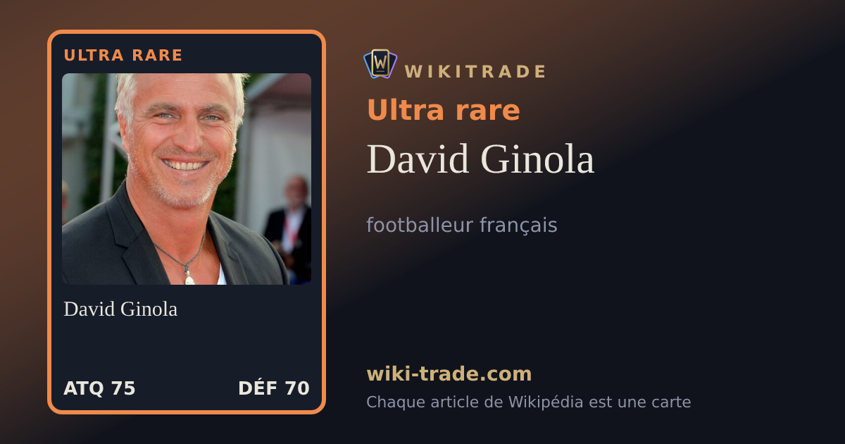 David Ginola — carte Ultra rare