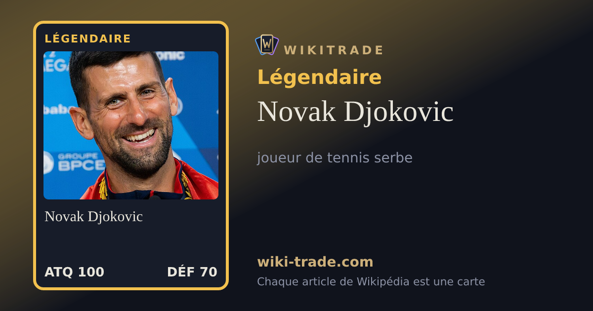 Novak Djokovic — carte Légendaire