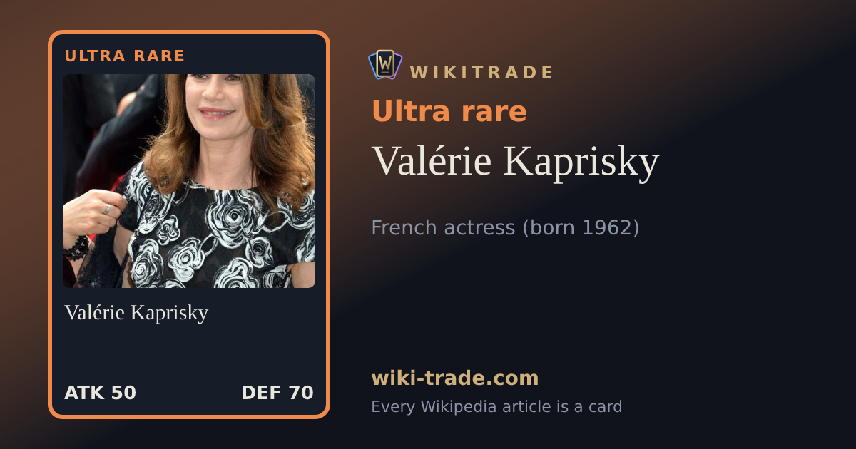 Valérie Kaprisky — Ultra rare card