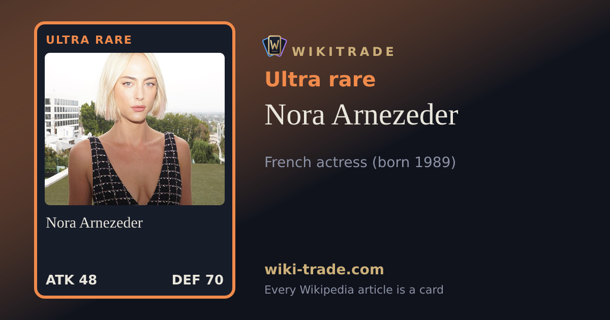 Nora Arnezeder — Ultra rare card
