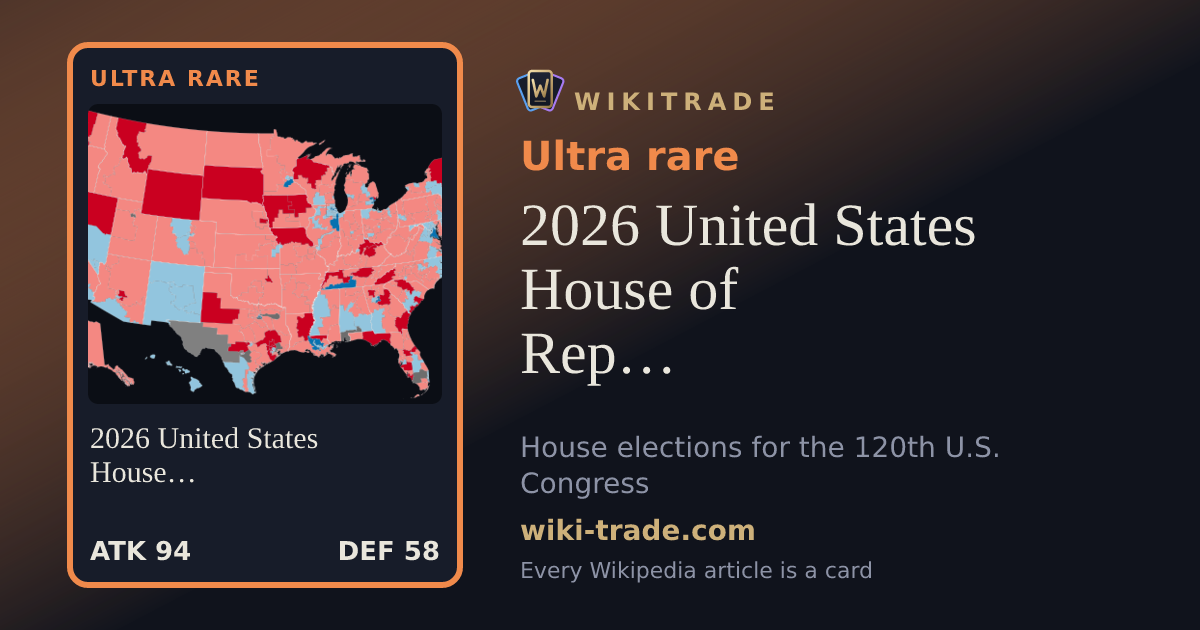 2026 United States House of Representatives elections — Ultra rare card