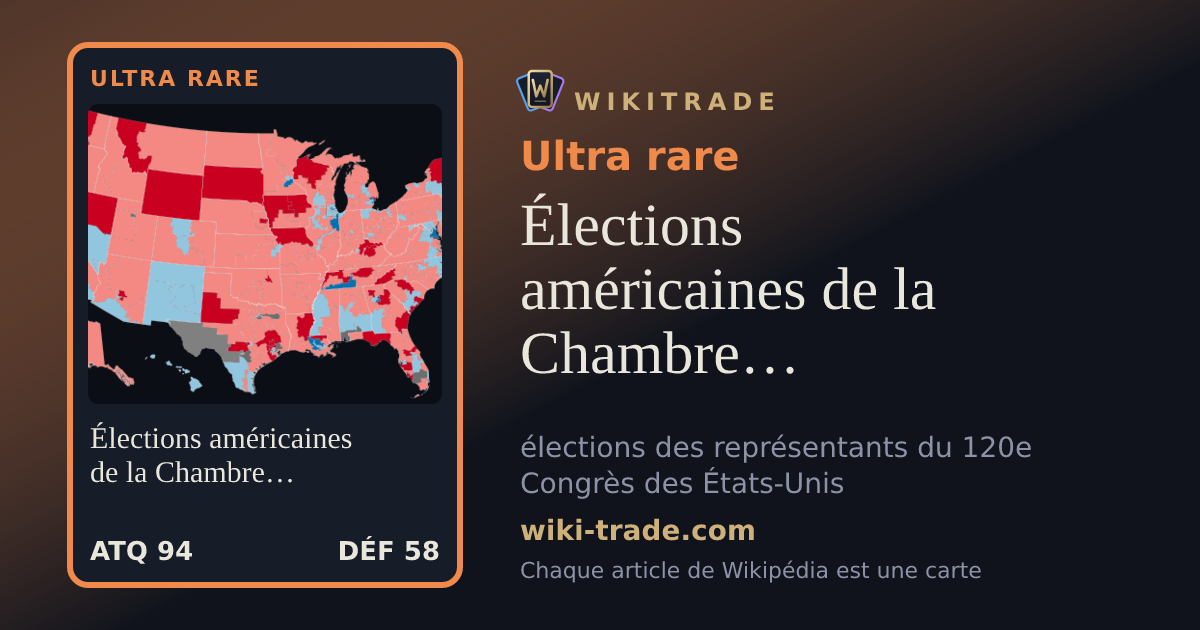 Élections américaines de la Chambre des représentants de 2026 — carte Ultra rare