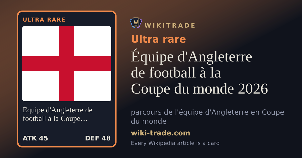 Équipe d'Angleterre de football à la Coupe du monde 2026 — Ultra rare card