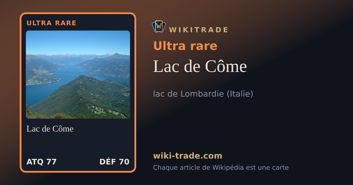 Lac de Côme — carte Ultra rare