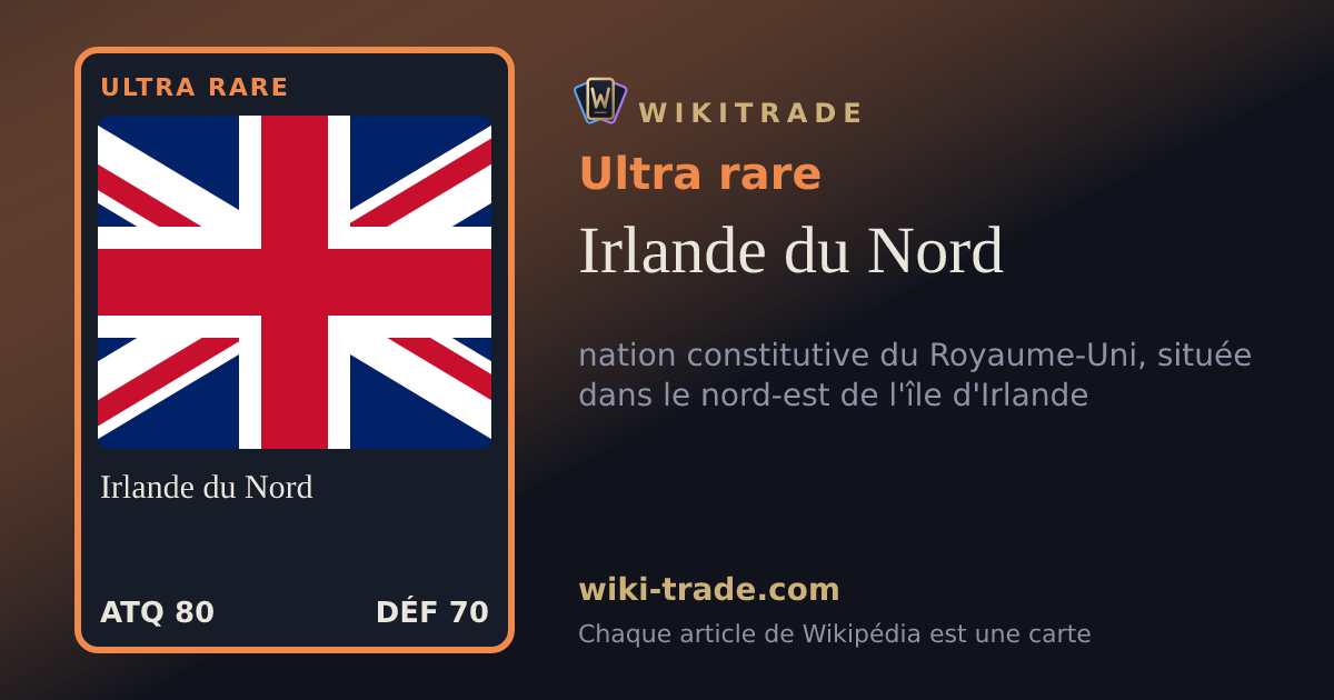 Irlande du Nord — carte Ultra rare
