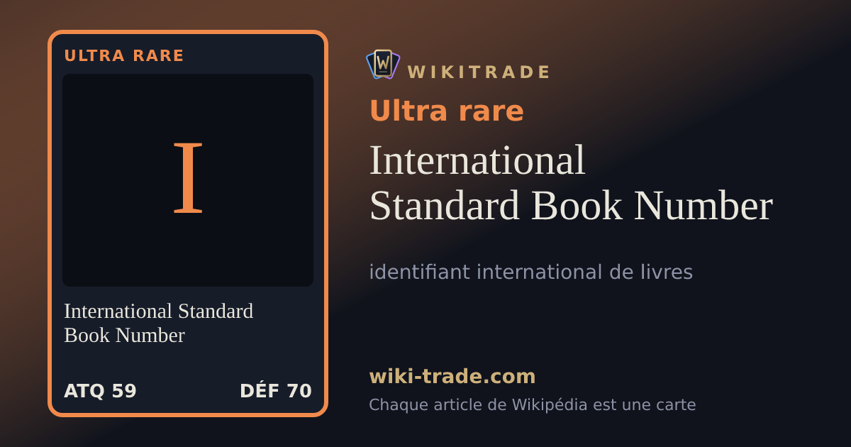 International Standard Book Number — carte Ultra rare