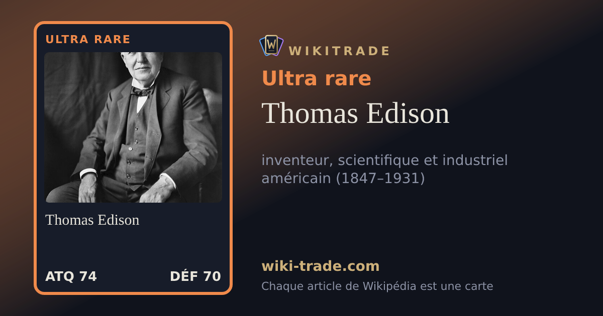 Thomas Edison — carte Ultra rare