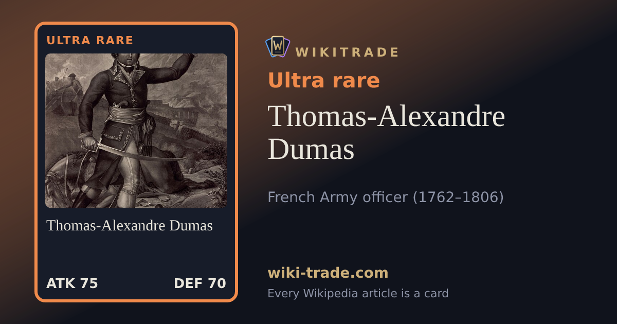Thomas-Alexandre Dumas — Ultra rare card