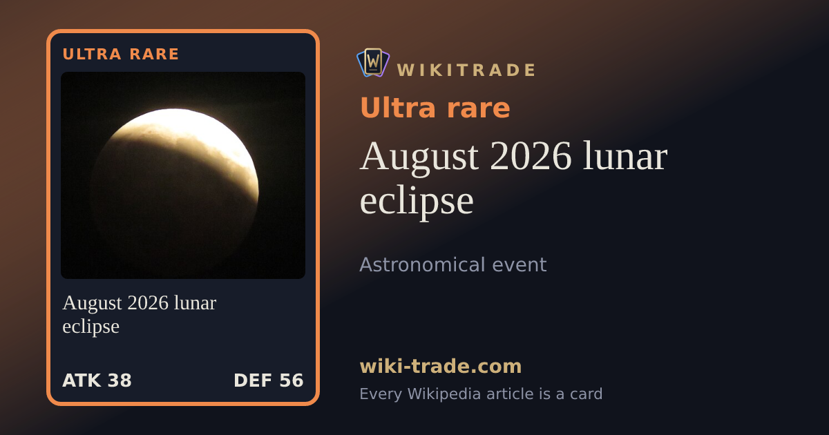 August 2026 lunar eclipse — Ultra rare card