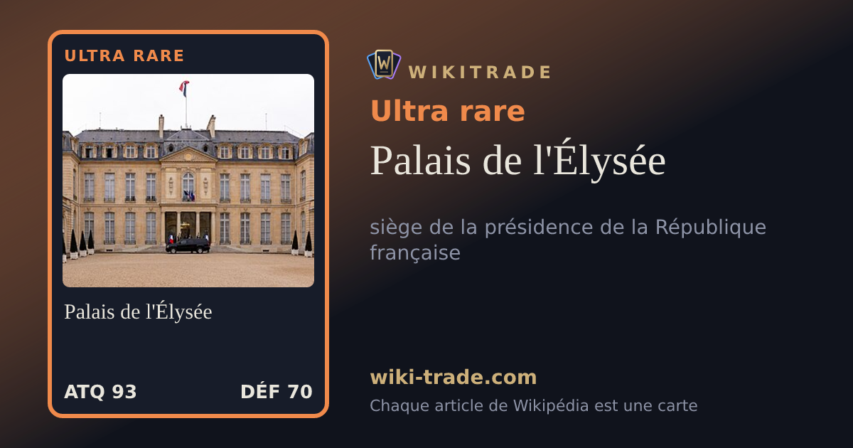 Palais de l'Élysée — carte Ultra rare