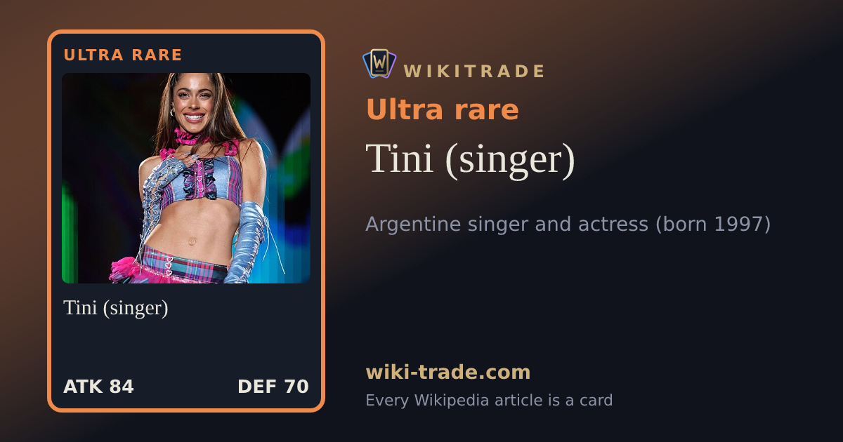Tini (singer) — Ultra rare card