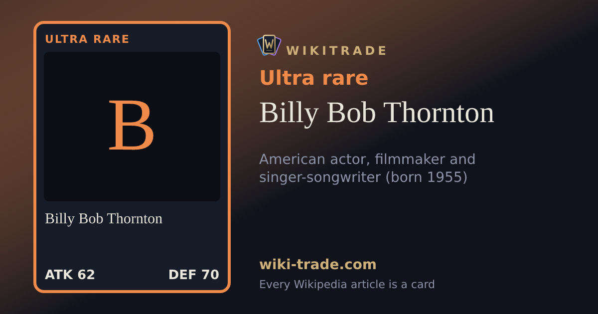 Billy Bob Thornton — Ultra rare card