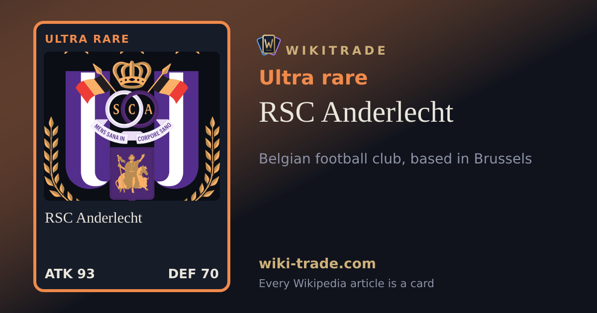 RSC Anderlecht — Ultra rare card