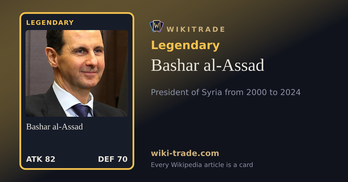 Bashar al-Assad — Legendary card