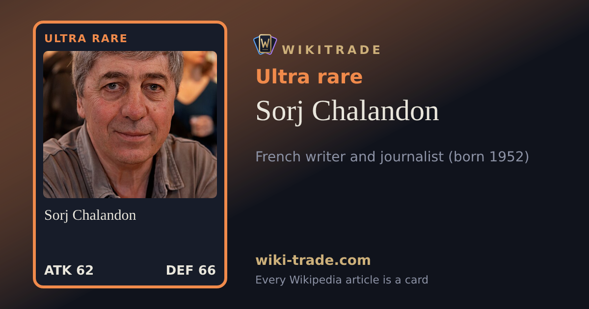 Sorj Chalandon — Ultra rare card